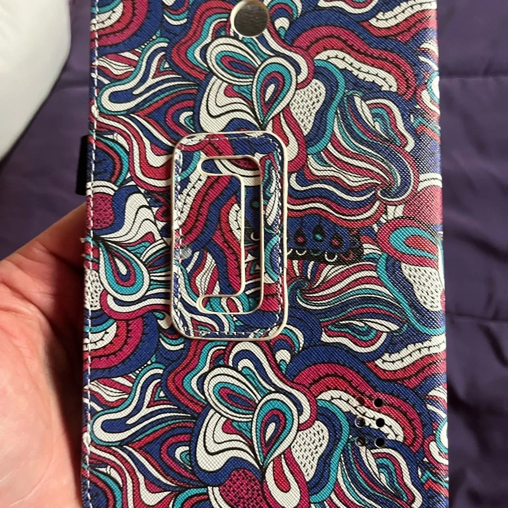 Purple and Multicolor Tablet Case        Two Cases One Price